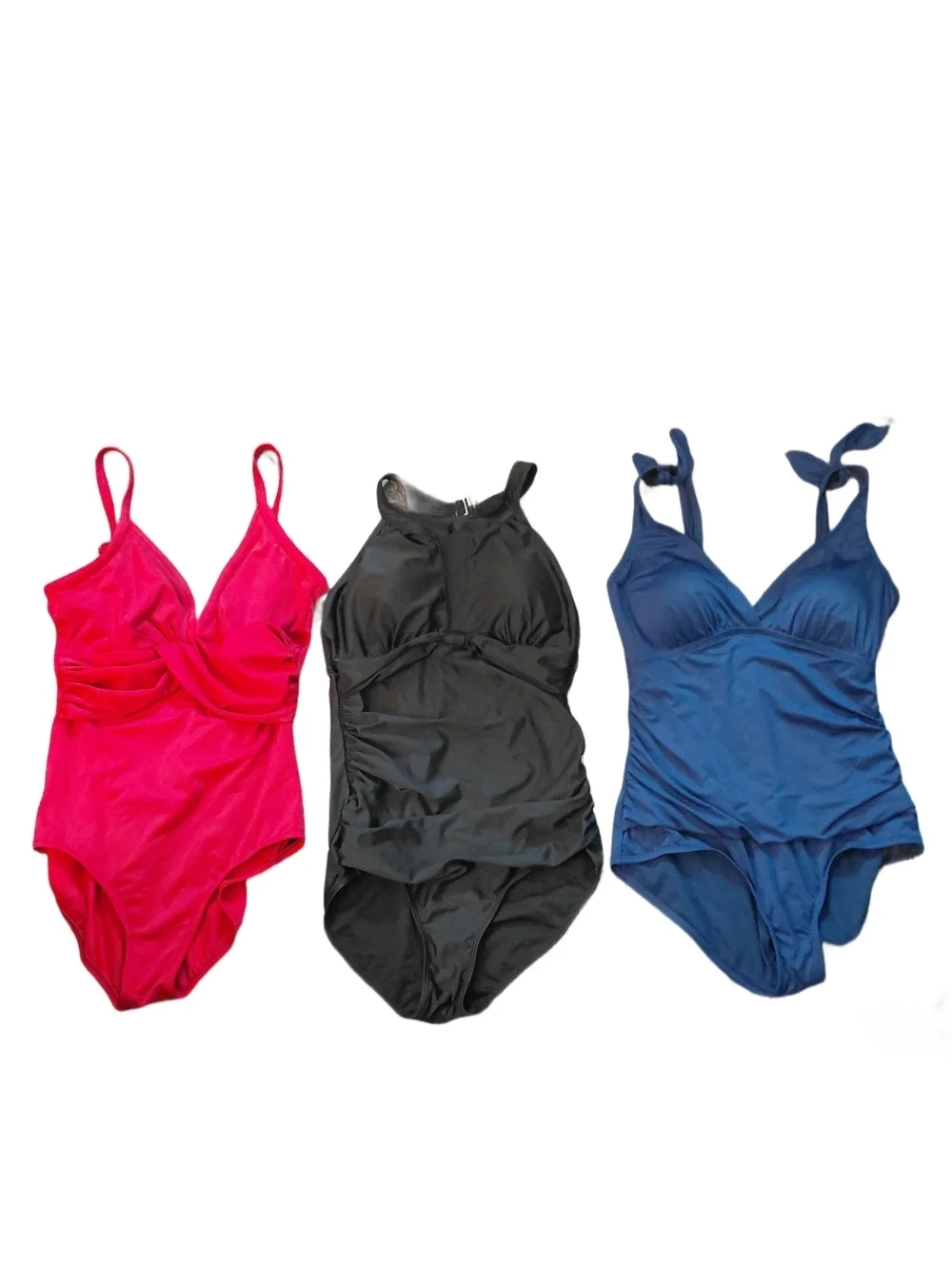 Set of three Women's one-piece Swimsuits Size 8 Medium Bathing Suits
